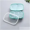 Aufbewahrungsboxen Bins 8 Gitter Pillendose Tabletten Organizer Container Dichtungsring Weizen ST Medizin Aufbewahrungstasche Fallhalter Feuchtigkeitsschutz Dhmyh