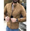 Zimowy płaszcz zamszowy Slim Fit Men Casual Wszerzowe kurtkę marszarską mężczyzn Solid Proces Rozmiar M3XL7225216