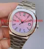 Free Shipping 170th Anniversary Mens Automatic Mechanical Watch 5711 5711/1A-018 Blue Pink Green Dial Men's Date Wristwatches