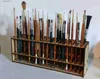 Decorative Objects Figurines Brush Holder Pen Holder 67 Pen Brackets Wall Mounted Independent Detachable Wooden Brackets T240306