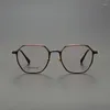 Solglasögon ramar vintage titanacetatglasögon ram för män och kvinnor smal kant ultralätt optisk för att göra recept
