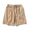 Heren shorts 2024 Zwart witte kaki roodgrijze polyester shortpant mannen vrouwen los casual dagelijkse rijbroek