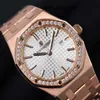 Montre Movement Watches AP Watch Royal Oak Series Watch Damenuhr 33 mm Durchmesser Quarzwerk Präzisionsstahl Platin Roségold Freizeit Damen Luxusuhr