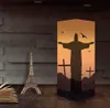 3D Creative Night Light Jesus LED Touch Desk Lamp för studie sovrummet sängljus USB 3D Shadow Decorative Lamp1056789