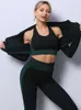Lu Align Woman Seamless 23st Set Women Workout Outfits Sportswear Gym Fitness Long Sleeve Crop Top High Midist Leggings Sports Suits Jogger Jogger Gry Lemon Lady Gry S