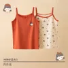 Zomerbabytanktop voor meisjes, klasse A, 2-delige combinatie van puur katoen, Koreaanse editie onderlaagtop 240301