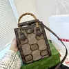 Bambu handväska lyxig öppen fickan totes väska designer axelväskor för kvinnor crossbody brev tryck rektangel shopping väska damer casual tygväska plånbok handväska