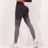 Lu Align Pant Sports Outfit sömlös utomhusgradientfärg nylon hög midja elastiska fitness byxor leggings komfort yoga gym jogger gry lu-08 2024