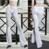 Capris Glossy Shiny Zipper Crotch Hot Flare Exotic Pants Wet Look Leggings Pants Bodycon Fitness Legging Wetlook Sexy Clubwear Trousers