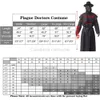 Plague Doctor Cosplay Costume Adult Medieval Hooded Robe Steampunk Bird Beak Mask Halloween Carnival Party Outfits