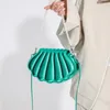 Evening Bags 2024 FASHION Pearl Chain Mini Mobile Phone Bag RED Shell Mouth Envelope Personality Cute Wallet PU Crossbody