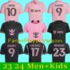 23 24 25 SUAREZ Messis Miami Soccer Jerseys CF Martinez Matuidi HIGUAIN CAMPANA YEDLIN TAYLOR MLS 23 24 Chemise de football hommes enfants kits joueurs fans version adultes