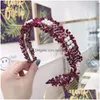 Hårtillbehör Lystfac Korean ins Simple Burrs Beaded Pearl Hairband For Women Girls Hoop Pannband Dam Drop Delivery Products DHMBS