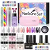 Acrylic Powders & Liquids Acrylic Powders Liquids Nail Powder Set For Extension Crystal Glitter 3D Carving With 6W Led Lamp And Magic Dhrx8