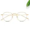 Montature per occhiali da sole Occhiali rotondi Cornice Donna Uomo Retro Miopia Metallo ottico Trasparente Le Ns Nero Argento Oro Occhiali da vista Oculos CJ085