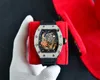 Orologio esclusivo orologio da polso RM RM055 Manuale in ceramica nera Full Hollo
