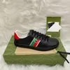 With Box Designer Casual Shoes Ace Low Sneakers Mens Womens Bee Snake Shoes Leather Tiger Embroidered Black White Green Red Stripes Trainer