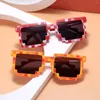 Óculos de sol quadros 2024 moda óculos de sol presente trepadeira novidade mosaico óculos engraçados crianças e adultos pixel eyewear