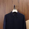 Men Polos Winter Brioni Navy Blue Real Cashmere Sevents