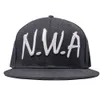 Moda Hip Hop N.W.A Cap Nwa Basketball Hat White Ajustável Snapback Bonga bordada Bonga preta