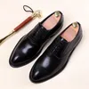 Chaussures habillées lacets en cuir pour hommes Version européenne homme formel d'affaires faire un mariage de haute qualité grand vêtement de travail