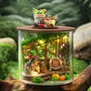 Architecture/DIY House Dream Bottle Model Kit Mini Handmade 3D Puzzle Assembly DIY Doll House Toy Home Creative Room Bedroom Decoration with Furn