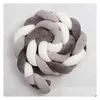 Bed Rails 100Cm Bed Braid Knot Pillow Cushion Bumper For Infant Kids Crib Protector Cot Room Decor Anti-Collision 29 Drop Delivery Bab Dhduc