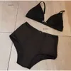 Metal Badge Swimsuit Designer Bikini High Waist Briefs Bra Underwear Sets For Women Fashion Sexy Split Swimwear Fashion Clothes463423
