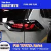 Feu arrière Streamer clignotant indicateur accessoire d'éclairage pour Toyota RAV4 feu arrière LED 20 21 feux de marche arrière de frein feux arrière