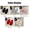 Slippers Winter Dames Cross Pluizige Slipper Home Slides Platform Platte Indoor Vloer Flip Flop Dames Schoenen Letter Design