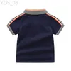 Футболки Летняя детская одежда Рубашки-поло с короткими рукавами для девочек и мальчиков Одежда для маленьких мальчиков Футболка с лацканами Детские футболки Спортивный костюм 240306