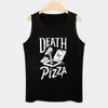 Men's Tank Tops Death By Pizza Top Sleeveless T-shirts Anime Sports Suits