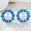 Stud Earrings S925 Silver 12mm Pearl Full Body 925 Fashion Elegant Ear Clip Wholesale