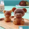 Инструменты для мороженого Sile Mold Bear Shape Cube Maker Мод для шоколадного торта Конфетное тесто для кофе Чай с молоком Виски Droppshi Прямая доставка Dhrfp