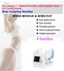 ems sculpting sculpture 2 4 handles hiemtsure body rebuild hip butt muscle burn fat slimming beauty machine EMSLIM neo for belly fat burn fitness pracise at home