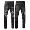 Heren Amirs Jeans ksubi jeans Heren Designer paarse jeans voor heren denim jeans met gaten Man rechte pijpen rits Amari Hip Hop Bikers Motorcycle true jeans 28-40 CO