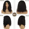 Perruques de cheveux perruque synthétique brun foncé longue vague pour les femmes noires naturel moelleux quotidien Costume carnaval fête régulière 240306