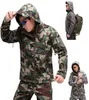 Kurtka taktyczna dla mężczyzn wędrówki polegające na polowaniu na kemping kurtki softshellowe wodoodporne kamuflaż kobiety wiatrowoodporne CS Wargame Coat1640577