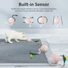 Atuban Cat Toy Smart Roboticcat Toys for Indoor Cat for Automatic Moving Ball with Feather Kitten Toys in Pack.USB充電式240226