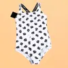 Summer Childrens Sling Sleeveless Swimsuit classic letter One Piece Swimwear for gilrs designer kids Bikinis beach Swimsuits CSD2403061-8