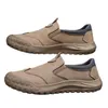 Style, un nouveau pied de printemps de printemps paresseux confortable Chaussures de protection du travail respirant, la tendance des hommes, les semelles souples, les sports et les loisirs de bonnes chaussures 44 341