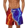 Herenshorts Heren Boardmode Kleurcontrast 3D Digitale print Zwembroek Trekkoord Dubbele zak Strandvakantie Zwemkleding