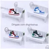 Sleutelhangers Lanyards 14 kleuren Sneakers Schoenen Sleutelhangers 7 Generatie Basketbal Sleutelhanger Charme Autosleutelhangers Sieraden Accessoires Cadeau Dhbfd