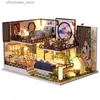 Architectuur/DIY Huis Diy Houten Poppenhuis Met Meubilair Licht Poppenhuis Casa Miniatuur Items maison Kinderen Jongen Voor Speelgoed Verjaardagscadeaus M029