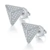 Bijoux de luxe en argent classique à visser Hip Hop 925 Vvs Moissanite boucles d'oreilles en diamant