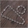 Chaînes 12mm 16-20 pouces plaqué or Bling CZ pierre chaîne de grains de café collier bracelet rappeur bijoux de rue pour hommes cadeau livraison directe Dhy9Z