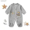 Footies bebek footies kızlar kızlar bodysuits yeni doğan bebek unisex ahtapot karikatür desen göğüslü bebekler kıyafetler 0 9 ay cilt dostu yq240306