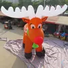 Livraison aérienne gratuite à porte activités de plein air 8 m 26 pieds géant gonflable renne de Noël conducteur de traîneau du père Noël cerf grand ballon de cerf gonflable de Noël à vendre