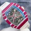 Женские часы Спортивные часы RM Watch Rm67-02 Автоматические механические часы Muller Rm6702 Qatar Ntpt Carbon Fiber полый циферблат