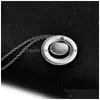 Pendant Necklaces Not All Who Wander Are Lost Necklaces For Women Gold Sier Big Small Compass Round Pendant Chains Fashion Inspiration Dhzqp